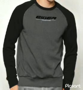 Sweater Casual Outdoor Riding Pria Dan Wanita Lengan Reglan Panjang Bahan Kain Fleece 2 Warna Ready Size S - XXXL