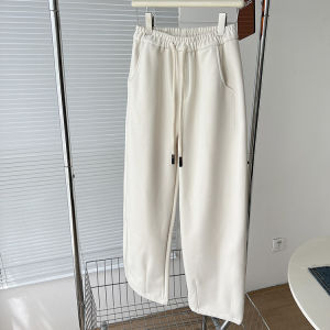 ฮาเร็มแบบบางสไตล์คุณยาย กางเกง ผู้หญิง หนาขึ้น ฤดูใบไม้ร่วง ฤดูหนาว ลำลอง หลวม กํามะหยี่ กางเกง เอวสูง กระเป๋าเสื้อ ดีไซน์ Easy Match