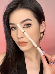 FOCALLURE #AmberGold Precision Creator Chì kẻ mắt dạng lỏng chống thấm nước hai đầu 2 trong 1 đầu mảnh nhỏ nhanh khô không thấm nước chống nhòe lâu trôi 2 màu nâu đen