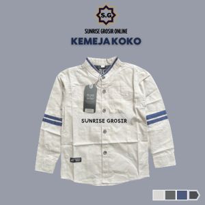 Sunrise - Kemeja Koko Anak Baju Muslim Anak Laki-Laki Koko Kurta Lengan Panjang Anak Laki - Laki Usia 1 -15 Tahun
