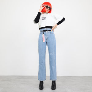 WAUW - NAUGHTY Loose Cut-Out Jeans Highwaist - Light Blue 2219