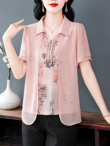 DAIXIANGFEIZI | Chiffon Floral Shirt Women Short Sleeve 2026 Spring Autumn New