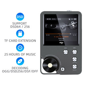 MP3 Player DSD High Definition HiFi MP3 Player with 64GB/128GB Memory Card Portable Hi-Fi Digital Audio Music Player Walkman