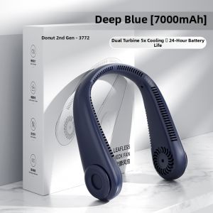 Portable Neck Fan Rechargeable USB Leafless Electric Fan 2023 New Model NOCCLILI F18-X4 Pure Color for Everyone