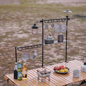 Portable Camping Table & Hanging Rack: A Multi-function Table Holder for Outdoor Activities