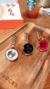 《226》 ⌚ Swarovski Watch Five-Piece Small Swan Bracelet Quartz Ladies Watch Fashion Watch Set Wristwatch