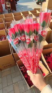 【Local delivery】10PCS-Single rose soap flowers 11.4inches(29CM) Valentines Day roses flower /Mothers Day gift