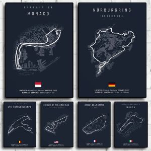 F1 Imola Monaco Circuit One Wall Art HD Canvas Print Poster Suitable for Home Living Room Room Decoration