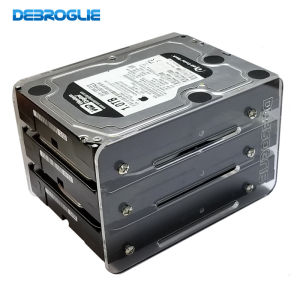 Hard Disk Rack 3.5-Inch Multi-Disk Chassis Hard Disk Position Expansion Transparent DIY Simple Bracket Light Guide Flat DIY Bracket