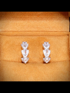 หรูหราอินเทรนด์ Blue Cubic Zirconia Hoop ต่างหูงานแต่งงาน Elegant อุปกรณ์เสริมสําหรับผู้หญิงของขวัญครบรอบเครื่องประดับใหม่