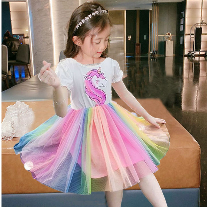 Trẻ em mặc váy bé gái trước khi dài giữa trẻ em mùa hè lớn voan công chúa  Váy dài cho trẻ em - Váy | Lumtics | Lumtics - Đặt hàng