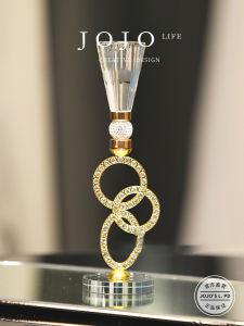 Creative Metal Candle Holder Home Decorations Living Room Display Piece Stick-On Diamond Simple Modern Style Alloy Material