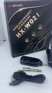 COD KIRIM CEPAT TaffSTUDIO Mik Microphone Wireless Clip On Mic Imam Masjid Headset 2.4GHz 2 PCS with Receiver - HX-W021