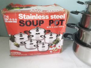 Panci soup pot set 5pcs / Kim Ling Son / Stainless