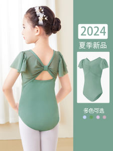 New Arrival Kids Leotards Girl Summer Short-Sleeved Gymnastics One-Piece Childrens Body Chinese Folk Dance