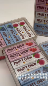 30pcs Fruity Chew Candy -  Mixed Fruit Flavors - Grape Peach and Strawberry - Loot Bag Fillers - Paninda - Giveaways - Party Favors - Soft Bonbon