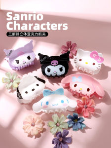 Sanrio Xác Thực Acrylic Tóc Kawaii Hình Hoạt Hình Phụ Kiện Tóc Thời Trang Và Dễ Thương Kiểu Tóc