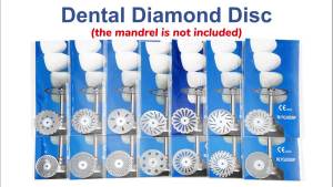 5pcs Dental Lab Diamond Disc 0.25mm Ultra-thin Double Side Sand Porcelain Grit Disk Cutting Tool Dia 22mm Diamond Polisher