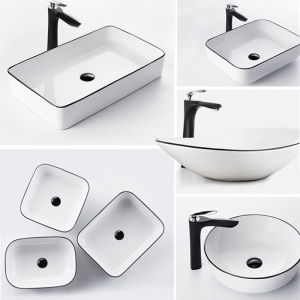 DANBIYIN | Nordic Black Edge Simple Fashion Ceramic Art Face Basin