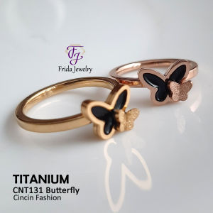 Cincin Cewe Titanium Butterfly baby wet Anti Karat Anti Alergi Bisa dipakai sehari-hari cnt131