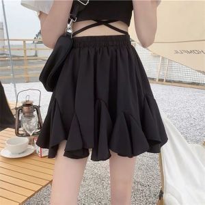 Flattering Black Skater Mini Skirt For Women