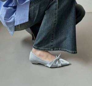 NAISHI | Pointed Bow Soft Soled Womens Shoes