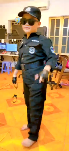 [13-50kg Áo Cộc] Quần Áo Cảnh Sát Đặc Nhiệm Cho Bé. Đồ Chơi Hóa Trang Trẻ Em