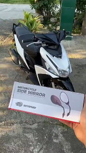 2PCS Motorcycle Side Mirror for YAMAHA Honda Click 125i 150i  HD Clear Lens Anti-Vibration Universal Black Chrome