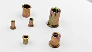 10-50Pcs Galvanized Carbon Steel Blind Rivet Nut Flat Head Insert M3-M12 Suitable for Automotive Furniture Industrial Fasteni