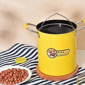 หม้อทอดเคลือบเหล็กชั้นดี หม้อทอดขนาดเล็ก พร้อมส่ง หม้อทอดอเนกประสงค์ 10 บาง พร้อมส่ง