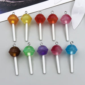 Bộ Mặt Dây Chuyền Kẹo Mút Nhựa Để Làm Đồ Trang Sức - 5 Cái/10 Cái DIY Móc Khóa Bông Tai Mặt Dây Chuyền Vòng Tay & Phụ Kiện Vòng Cổ