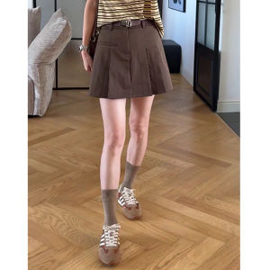 PIAOYA | Flared High Waist A-Line Slimming Short Suit Skirt