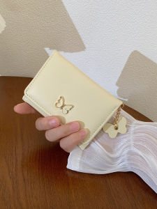 สไตล์เกาหลี กระเป๋าสตางค์ใบสั้นจี้ผีเสื้อแบบบูรณาการหญิง นักเรียน การ์ตูน กระเป๋าใส่เหรียญความงามสูง