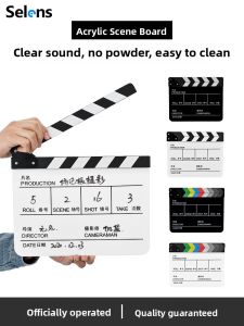 Selens Acrylic Field Recorder Board Professional Movie Director Clapper Board Film Set Photography Card Board Graduation Photo Props Decoration
