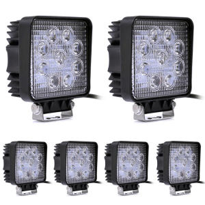 Car LED Work Lamp Truck Lighting 27W Roof Lamp Automobile Spotlight 12V 24V Auxiliary Lighting Aluminum Material LED Light