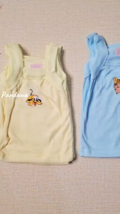 3 Pcs Singlet Anak Bordir Motif Kartun / Singet Bordir Premium Enjie Bersetifikasi SNI / Kaos Dalam Bayi Perempuan Dan Laki-Laki