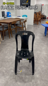 PLASTIC DINING CHAIR 5PCS SH-M198BR | KERUSI PLASTIK HITAM INDOOR OUTDOOR (BLACK)