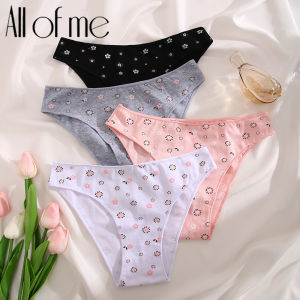 AllOfMe กางเกงในวัยรุ่นผู้หญิงสไตล์2023ชุดชั้นในพิมพ์ลายเดซี่น้อยน่ารักฤดูร้อนญี่ปุ่นผ้าฝ้ายกางเกงนุ่มระบายอากาศได้ดีสีสันสดใส