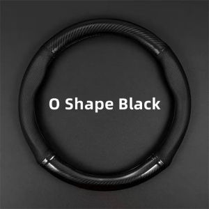 New Universal Car Steering Wheel Cover Carbon Fiber Leather Three-dimensional Anti Slip Timple And Fashionable Car Accessories