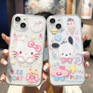 Cute Kitty Cat Silicone Phone Case for Apple 14Promax iPhone 13 12Pro Couple Womens Style 7 Sets Anti-Fall Protection