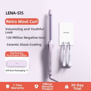 LENA | Lena Wool Curling Iron Small 16mm Negative Ion Long-lasting Styling Curling Wand Hairdryer for Home Travel Salon Use