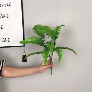 Daun Pakis Artificial Dinding Jumbo Premium Plastik Hiasan Dinding Pakis Aksesories Rumput Dinding Tanaman