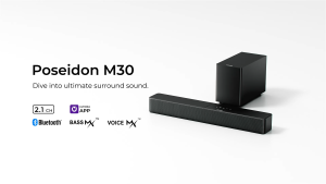 ULTIMEA Poseidon M30 2.1ch Sound bar for TV 5.25 Wireless Subwoofer VoiceMX & BassMX Home Theater System APP Control 240W