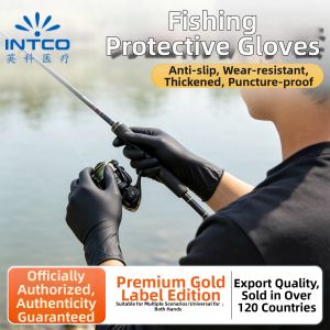 Intco | Durable Thickening Disposable Waterproof Anti-prick Anti-slip Non-fishing-bait-adhesive Fishing Gloves
