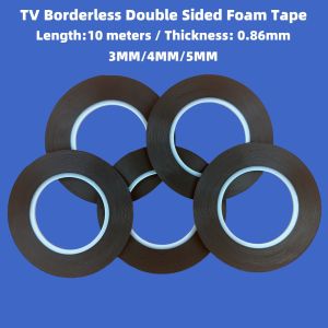 10meters 3mm/4mm/5mm Double Sided Sticky Foam Tape Adhesive LCD Screen Frameless For TV Borderless Curved Display Sealing Fix