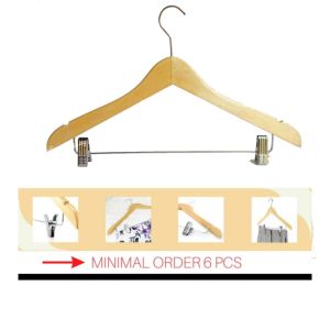 hanger jepit kayu palang besi natural dewasa