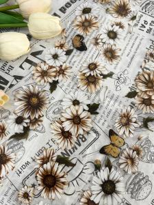 พันธุ์ดอกไม้ใหม่ แผ่นสติ๊กเกอร์ลายดอกทานตะวันสไตล์ย้อนยุค เย็บมือ ลายดอกไม้ขนาดใหญ่ ลายดอกไม้ญี่ปุ่น