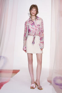 ELFSACK 2025 Spring New Arrivals Retro Floral Thin Lace Shirt Womens Sweet Chiffon Casual Top