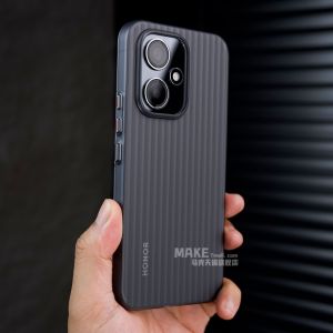 Metallic 2.0 Honor 400 pro 300 Ultra Phone Case Men Women Simple Corrugated Pattern Heat Dissipation Hard Shell Creative 3D Design