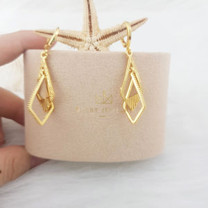 Bông Tai Nữ Dáng Dài Hoa Tai Kiểu Trái Khế Xi Mạ Vàng Bền Màu Cao Cấp B25V3